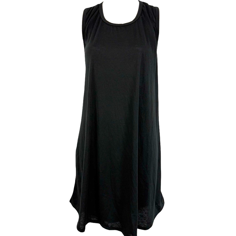 Lucky & Blessed Black Racerback Tank Dress Mini Casual Lightweight NWT sz M